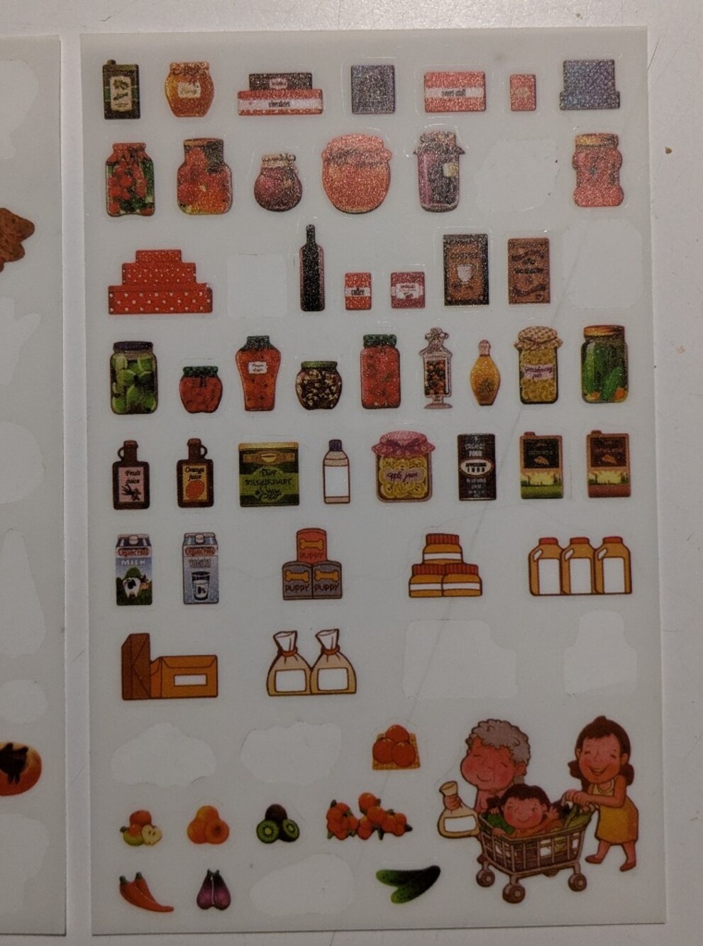 Grocery Store bakery Themed Sticker Sheets